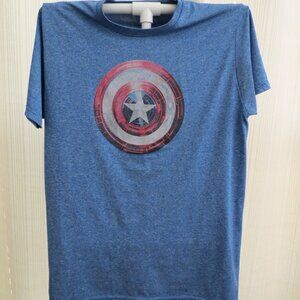 Marvel Blue Tee with Captain America Shield